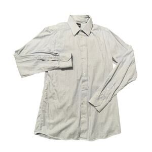 Emporio Armani Modern LS Button Up Shirt Albania Geometric Blue Size 39/15.5 Men